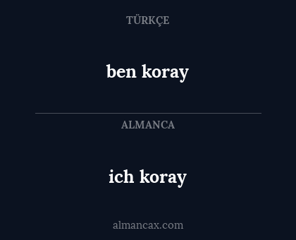 ben koray - ich koray