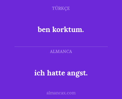 ich hatte angst. - ben korktum.