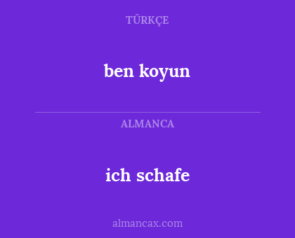 ben koyun - ich schafe