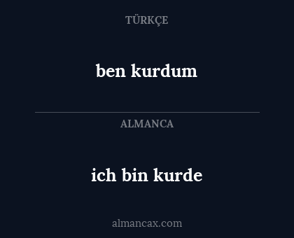 ich bin kurde - ben kurdum