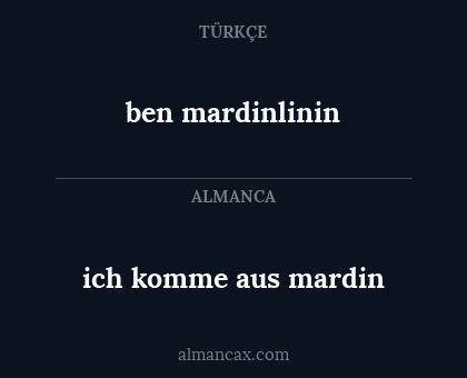 ben mardinlinin - ich komme aus mardin