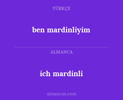 ich mardinli - ben mardinliyim