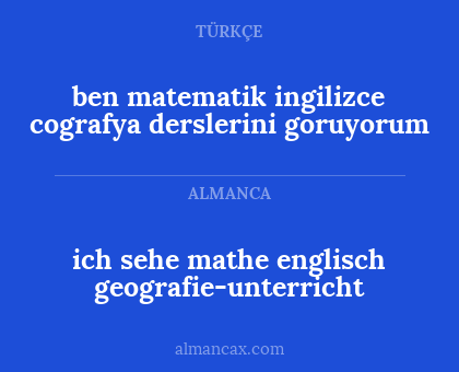 ben matematik ingilizce cografya derslerini goruyorum - ich sehe mathe englisch geografie-unterricht