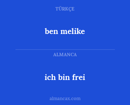 ben melike - ich bin frei