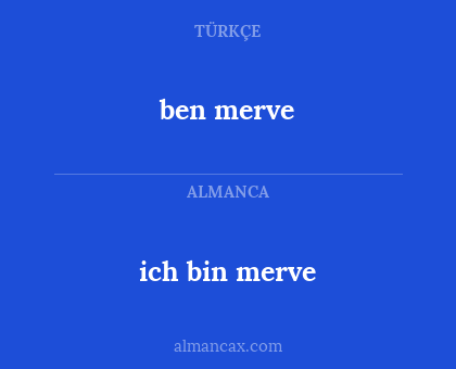 ben merve - ich bin merve