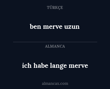 ben merve uzun - ich habe lange merve