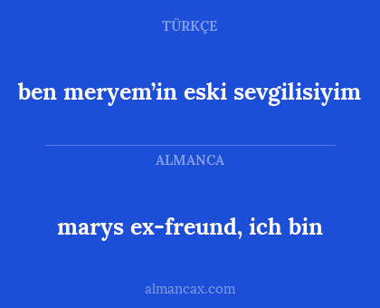 ben meryem’in eski sevgilisiyim - marys ex-freund, ich bin