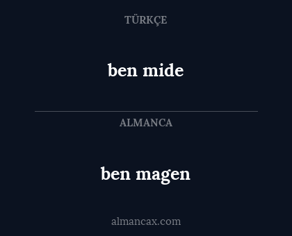 ben mide - ben magen