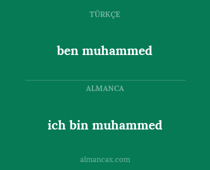 ben muhammed - ich bin muhammed
