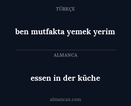 essen in der küche - ben mutfakta yemek yerim