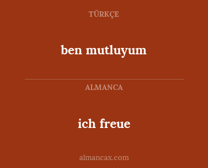 ben mutluyum - ich freue