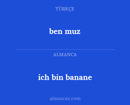 ben muz - ich bin banane