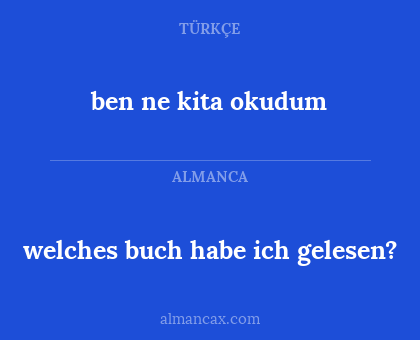 welches buch habe ich gelesen? - ben ne kita okudum