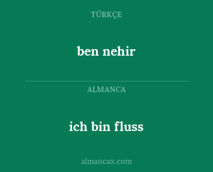 ich bin fluss - ben nehir