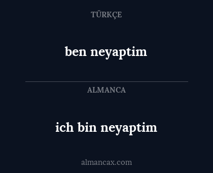 ben neyaptim - ich bin neyaptim