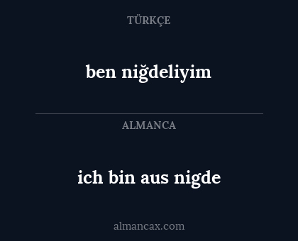 ben niğdeliyim - ich bin aus nigde