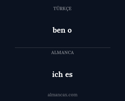 ich es - ben o