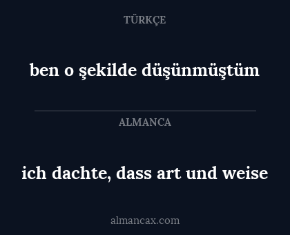 ben o şekilde düşünmüştüm - ich dachte, dass art und weise