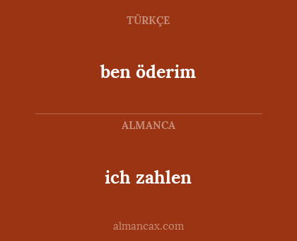ben öderim - ich zahlen