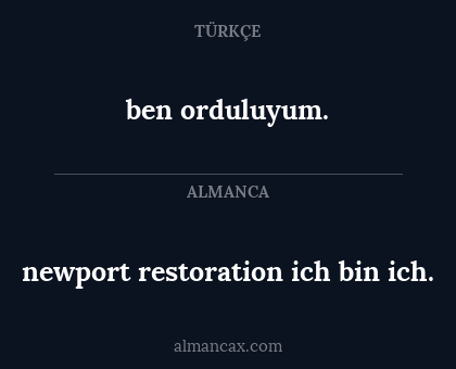 ben orduluyum. - newport restoration ich bin ich.