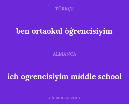 ben ortaokul òģrencisiyim - ich ogrencisiyim middle school