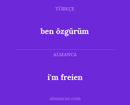 ben özgürüm - i'm freien