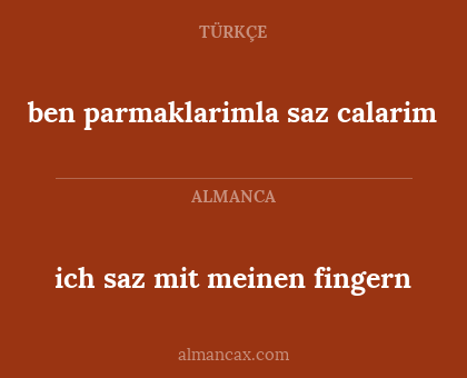 ben parmaklarimla saz calarim - ich saz mit meinen fingern