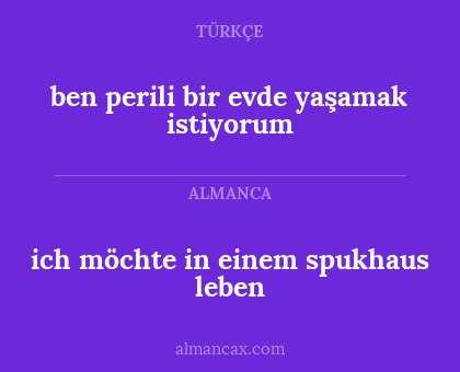 ben perili bir evde yaşamak istiyorum - ich möchte in einem spukhaus leben