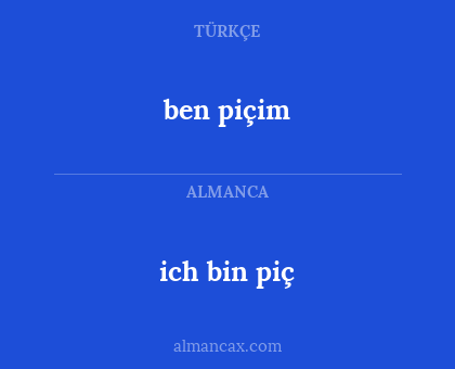 ben piçim - ich bin piç