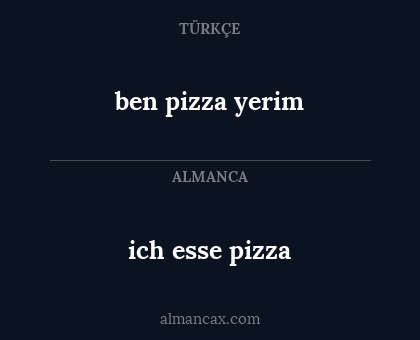 ben pizza yerim - ich esse pizza