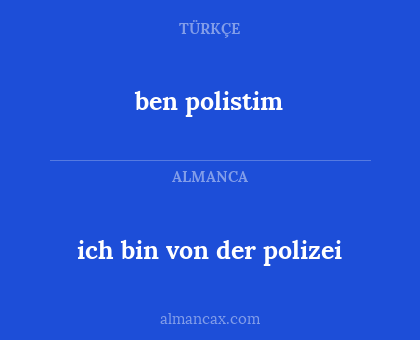 ich bin von der polizei - ben polistim
