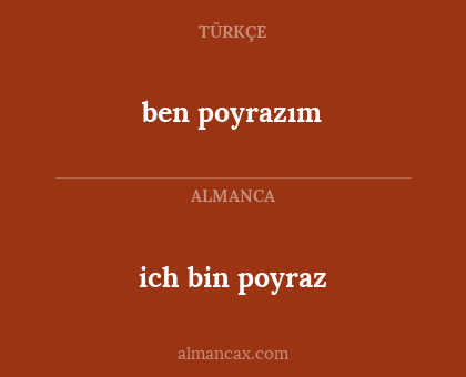 ben poyrazım - ich bin poyraz