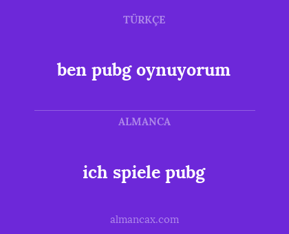 ben pubg oynuyorum - ich spiele pubg