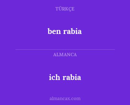 ben rabia - ich rabia