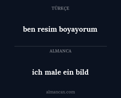 ben resim boyayorum - ich male ein bild