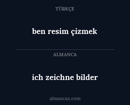 ben resim çizmek - ich zeichne bilder