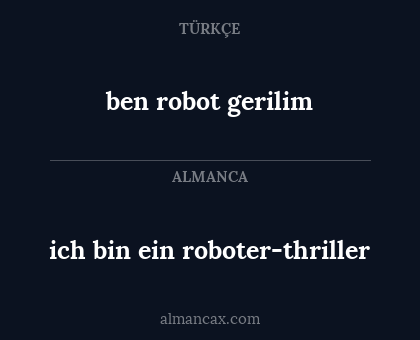 ben robot gerilim - ich bin ein roboter-thriller
