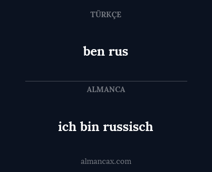 ben rus - ich bin russisch