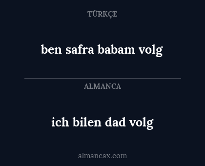 ich bilen dad volg - ben safra babam volg