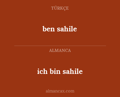 ich bin sahile - ben sahile