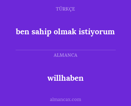 willhaben - ben sahip olmak istiyorum