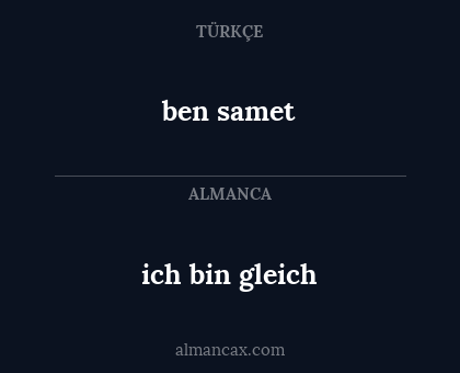ben samet - ich bin gleich