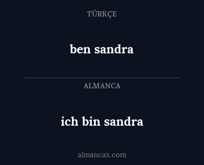 ben sandra - ich bin sandra