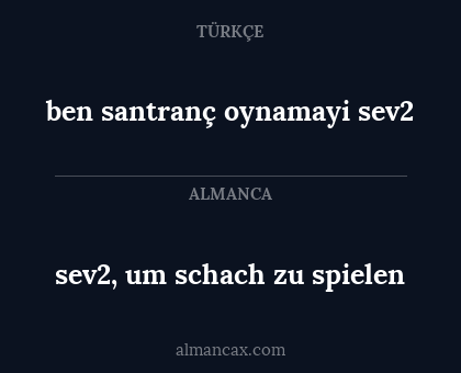 sev2, um schach zu spielen - ben santranç oynamayi sev2