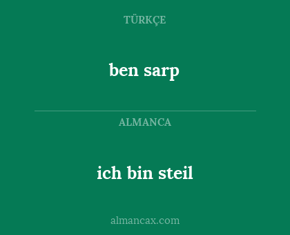 ben sarp - ich bin steil