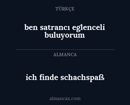 ben satrancı eglenceli buluyorum - ich finde schachspaß