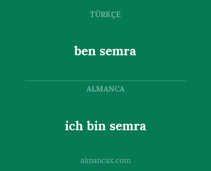 ben semra - ich bin semra