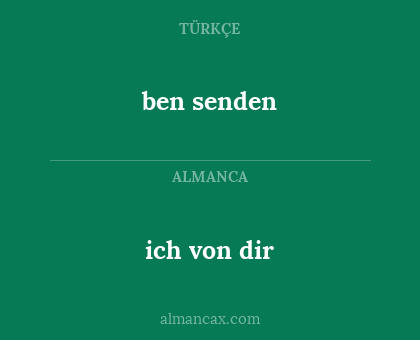ben senden - ich von dir