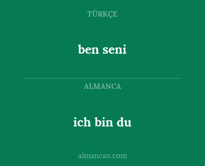 ben seni - ich bin du