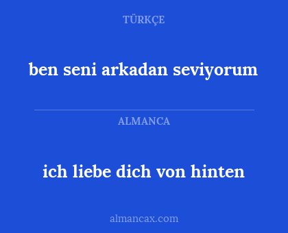 ich liebe dich von hinten - ben seni arkadan seviyorum